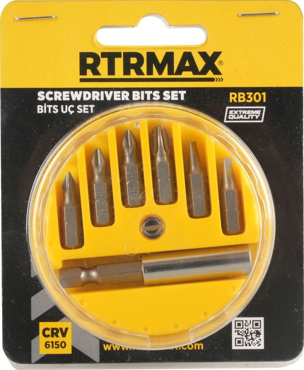 RTRMAX RB301 Bits Uç + Adaptör Seti - 7 Parça