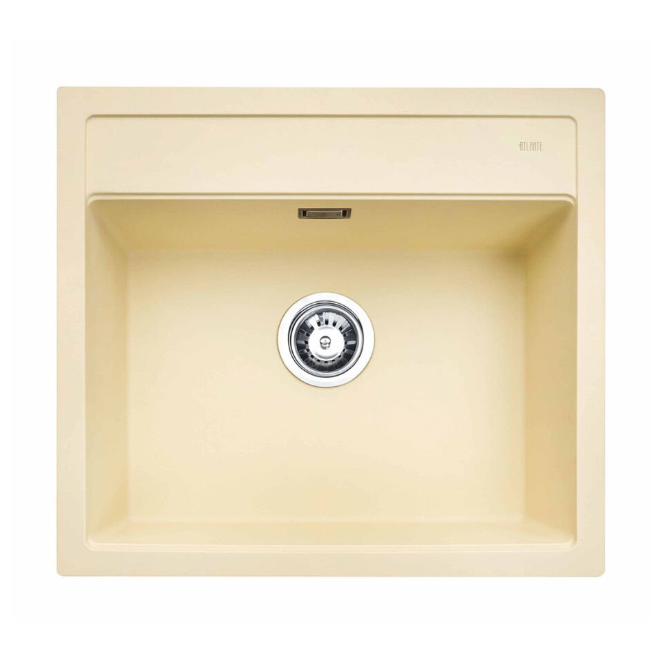 Atlante Granit Eviyе Tekli Üstten Yapıştırma Krem 285604 | Modern ve Dayanıklı Mutfak Eviyesi