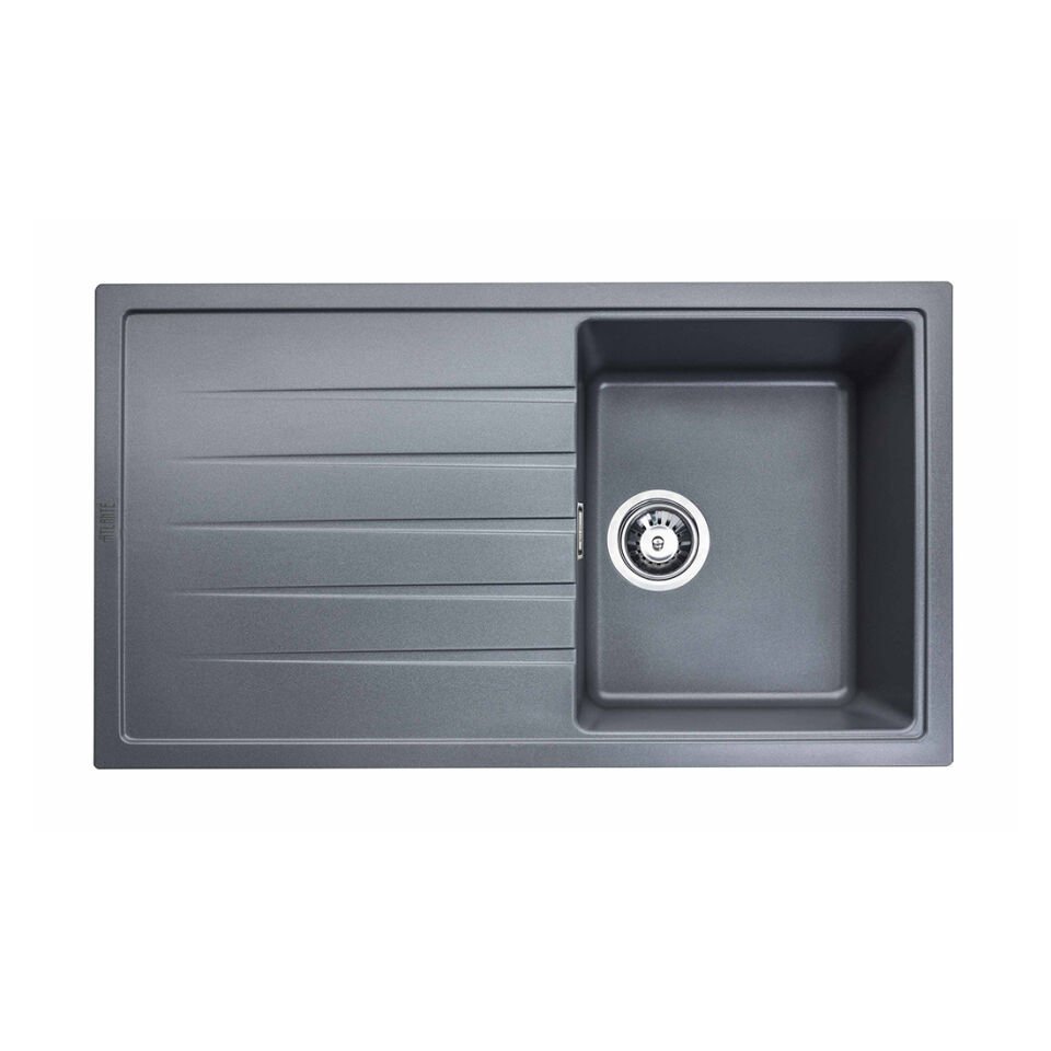 Atlante Tek Damlalıklı Antrasit Granit Mutfak Eviyesi 285602