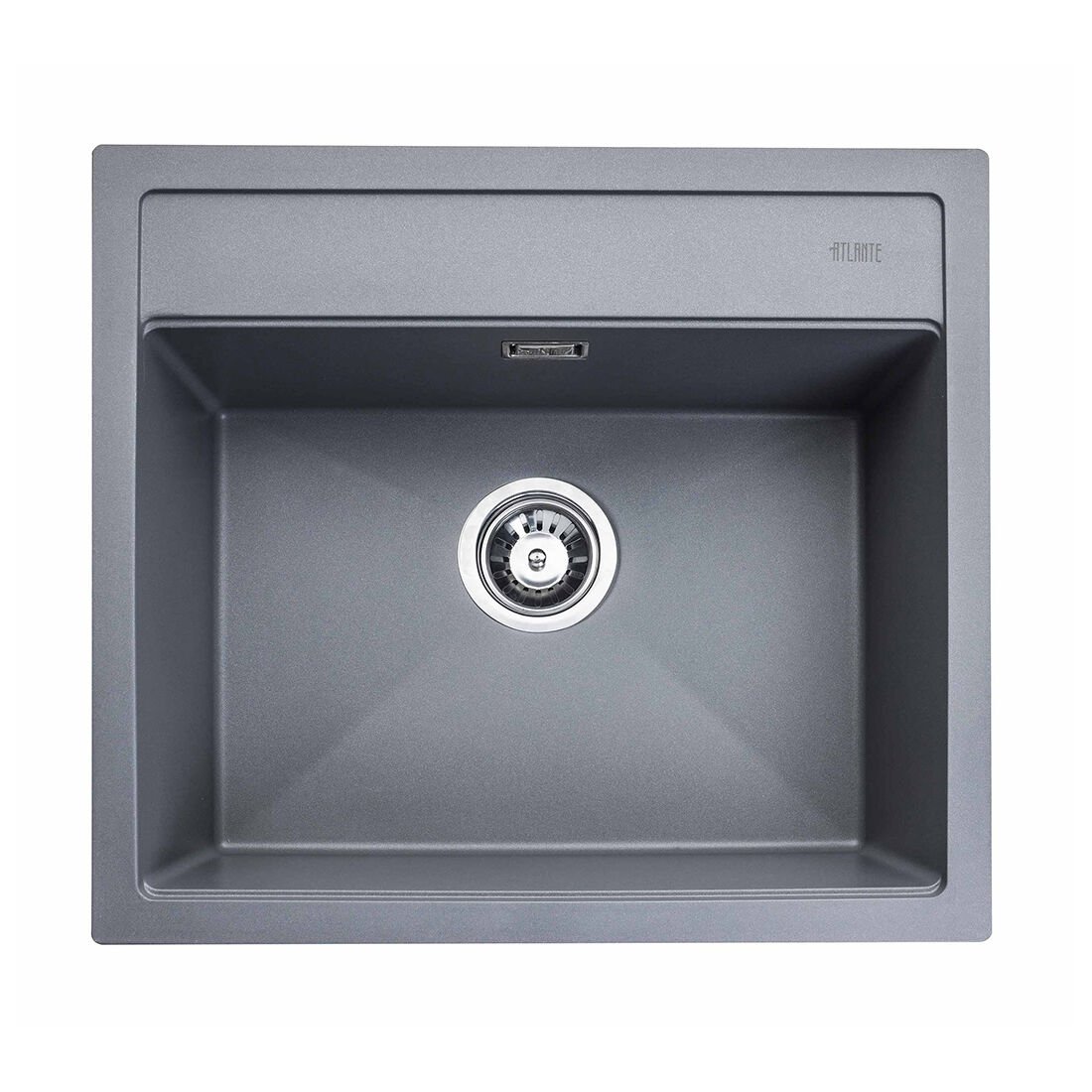 Atlante Granit Eviyе Tekli Üstten Yapıştırma Antrasit 285604 | Modern ve Dayanıklı Mutfak Çözümü