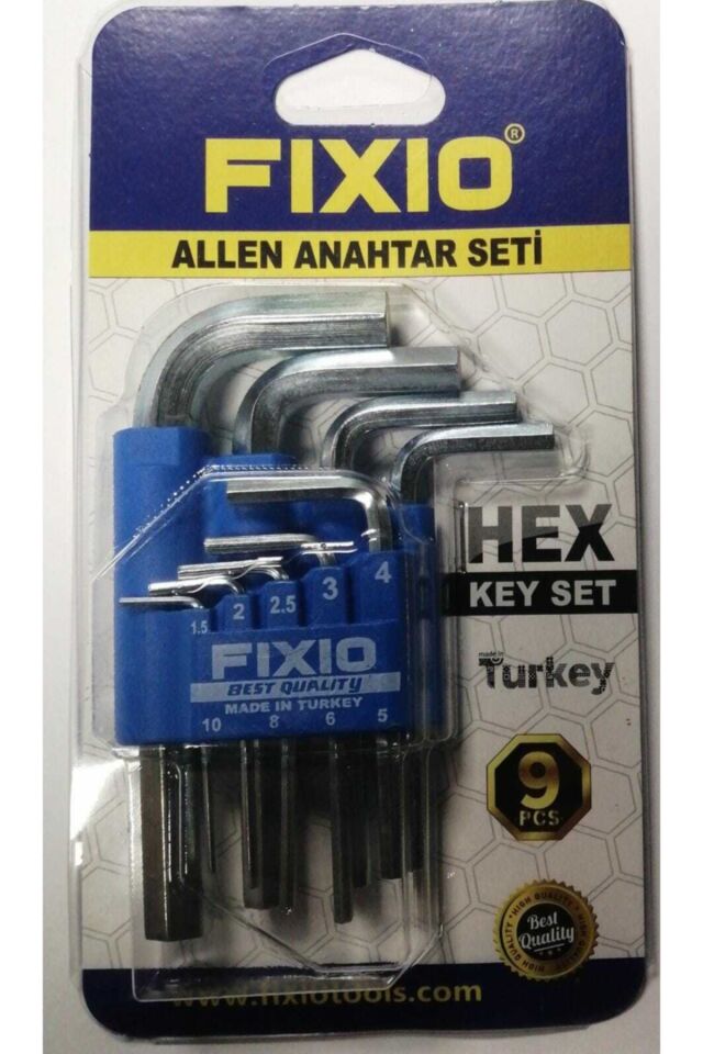 Fıxıo Kısa Allen Anahtar Seti 9 Parça Fa 1009