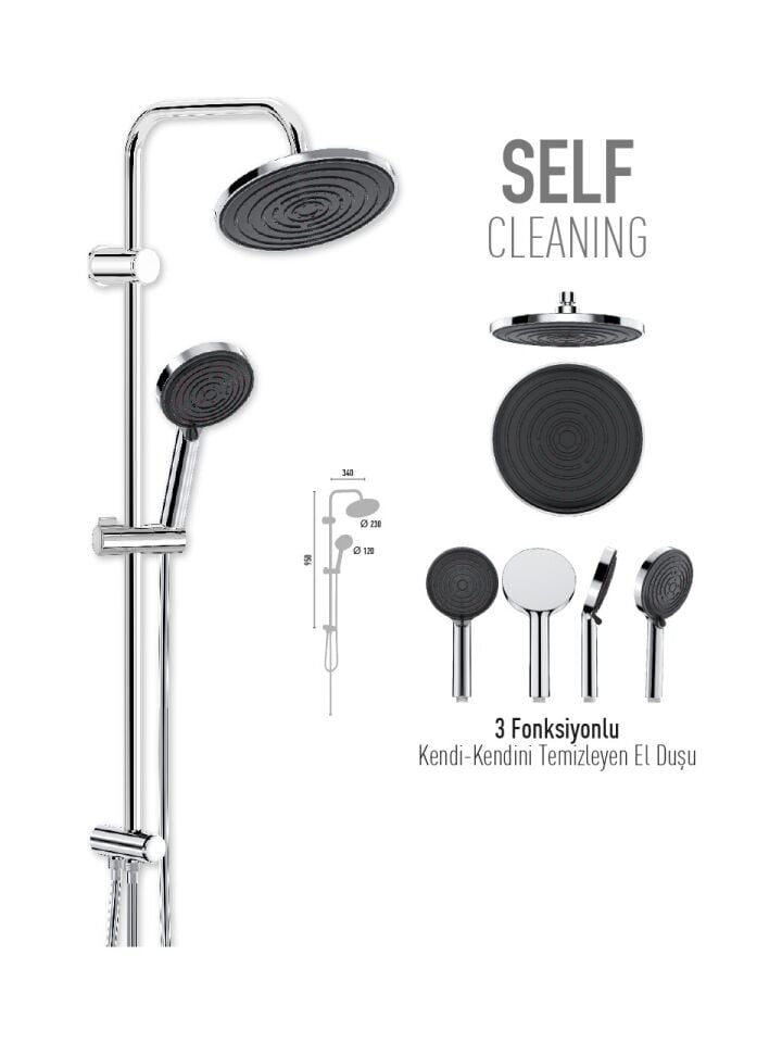 Valtemo VS-2903 Selfio Rain Duş Seti