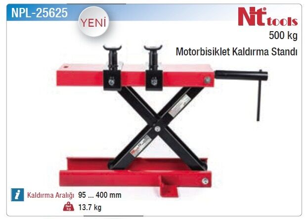 NT MOTNT Tools NPL-25625 Motorsiklet Kaldırma Standı 500 KgORSİKLET KALDIRMA SETİ 500 KG NPL-25625