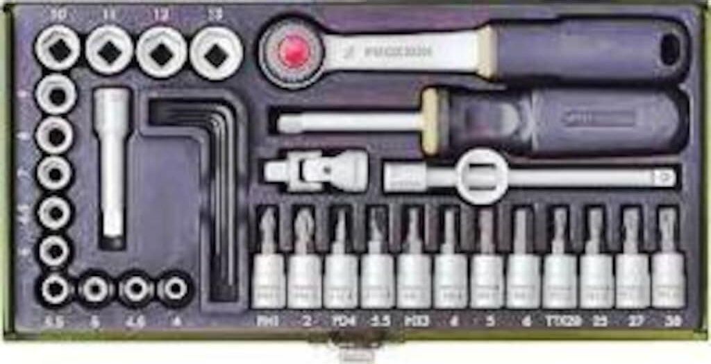 Proxxon 23080 1/4'' Cırcır Kollu 36 Parçalı Lokma + Bits Set