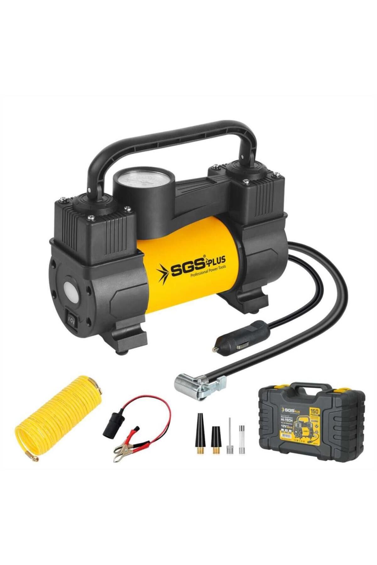 SGS ARAÇ HAVA KOMPRESÖRÜ 12V 150 PSI BASINÇ GÖSTERGELİ SGS5391