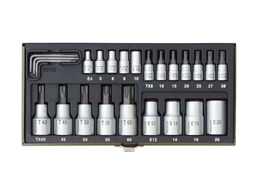 Proxxon 23102 Torx Somun Lokma Anahtarı Özel Set 24 Parça Set