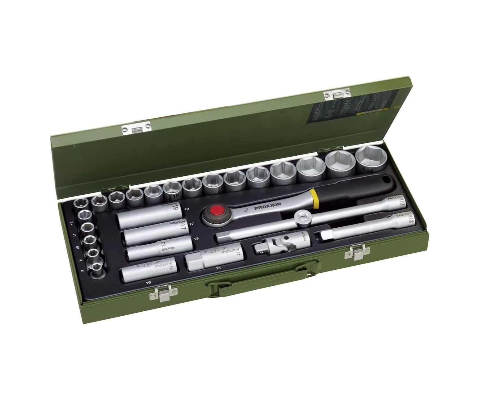Proxxon 1/2 Cırcır Kollu 29 Parçalı Lokma Takımı 23000