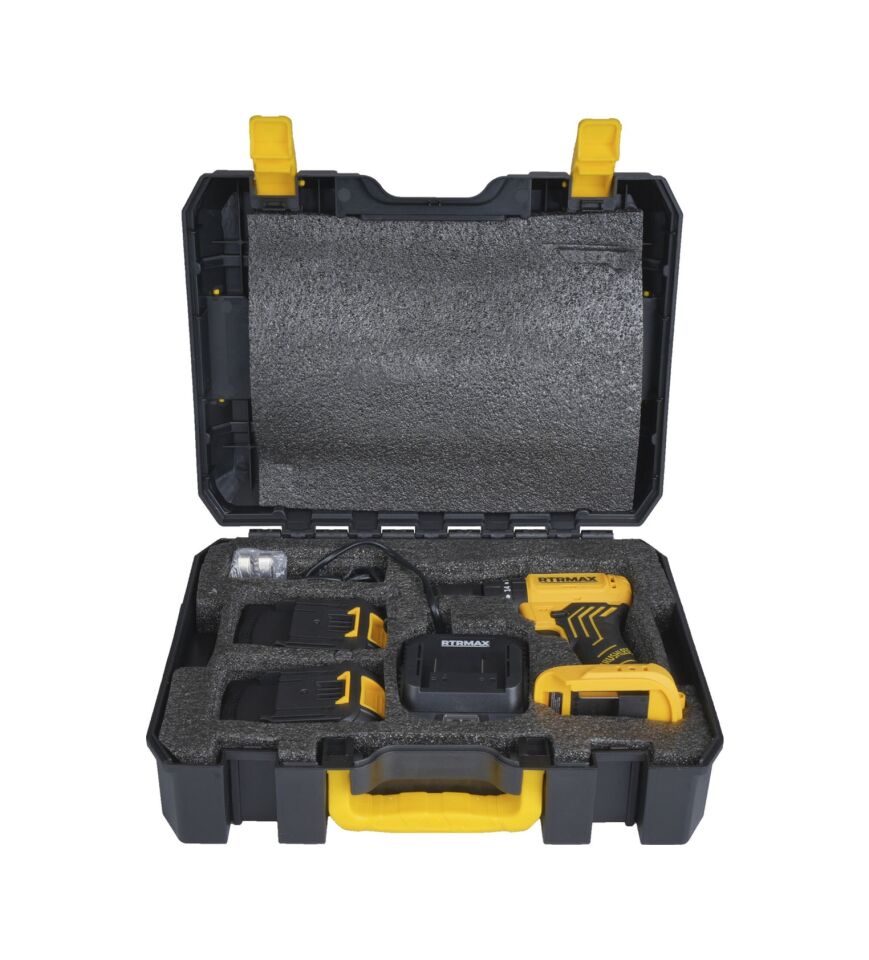 Rtrmax RTS5012 Şarjlı Darbeli Matkap Kömürsüz 54 Nm 2x2 Ah 20V Çift Akü S-Lion