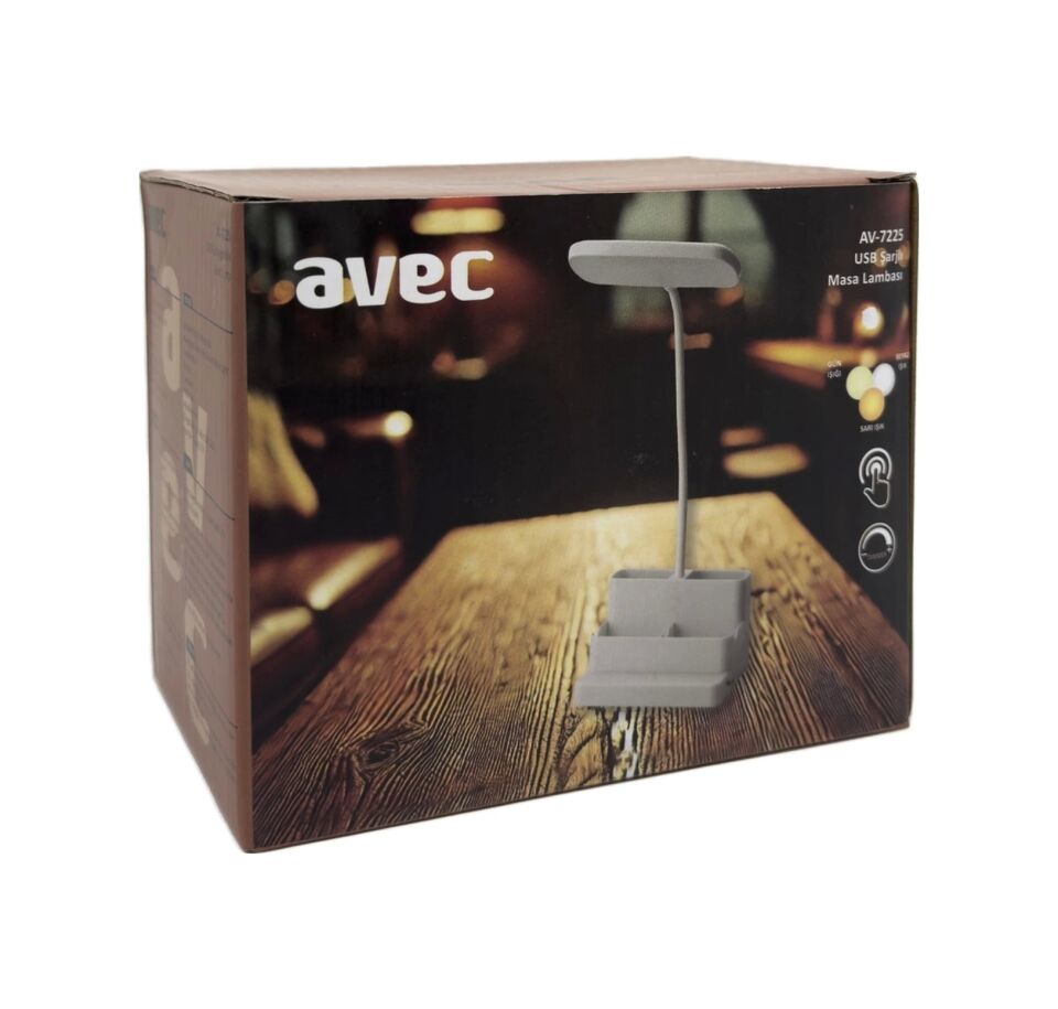 Avec Av-7225 Usb Şarjlı Masa Lambası Çok Renkli