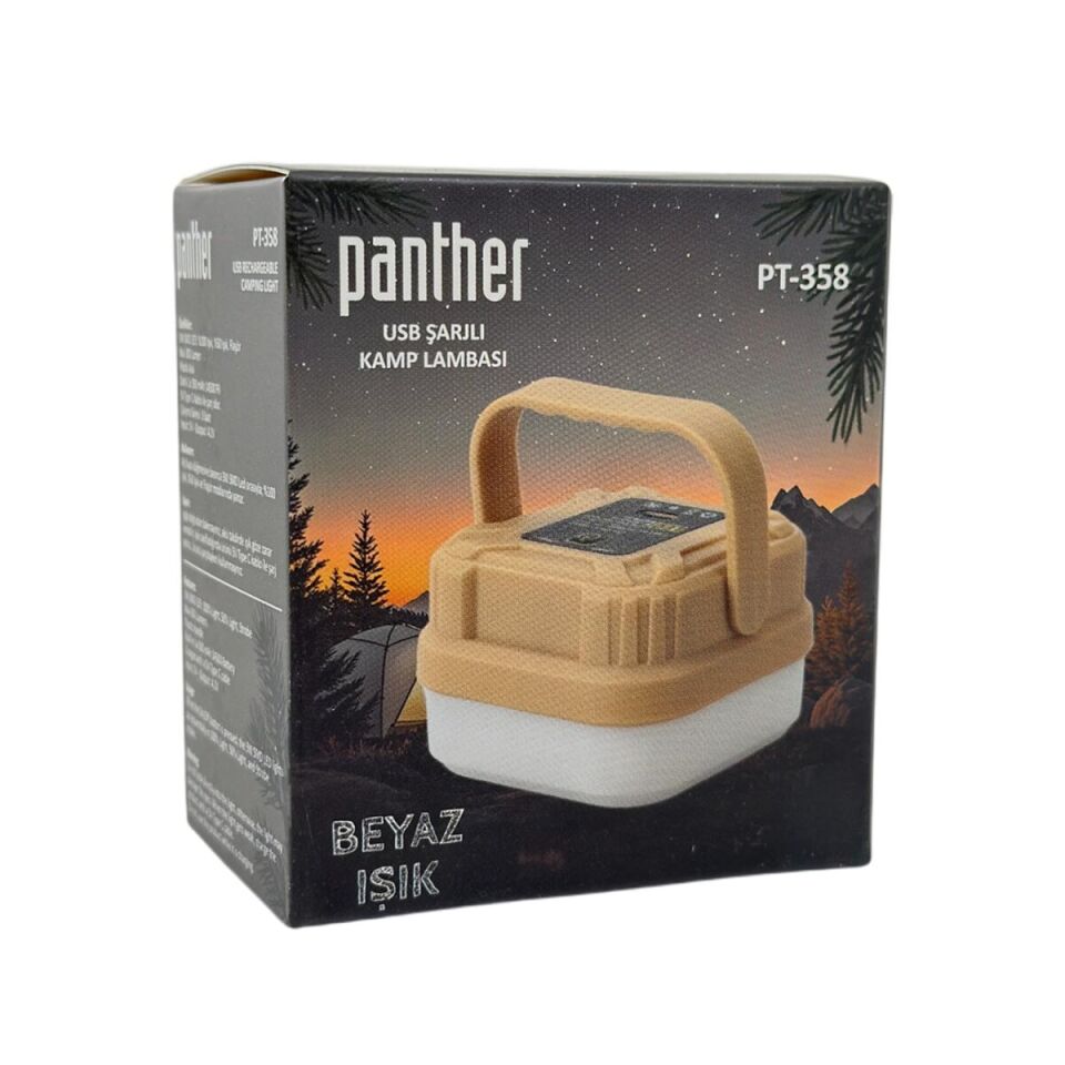 Panther PT‑358 USB Şarjlı Kamp Lambası