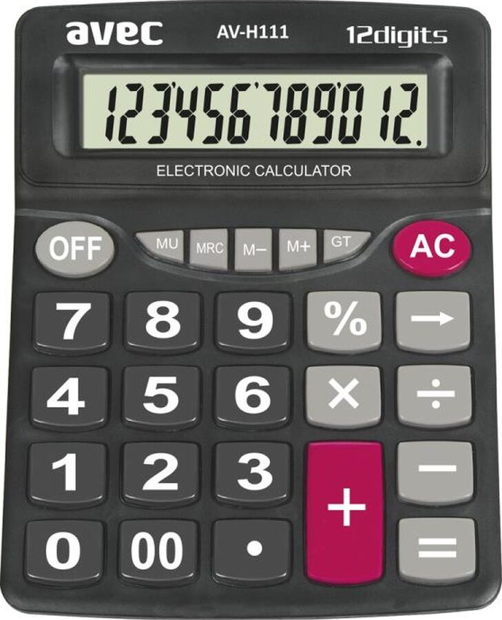 Avec Av-h111 Hesap Makinesi Beyaz - Siyah