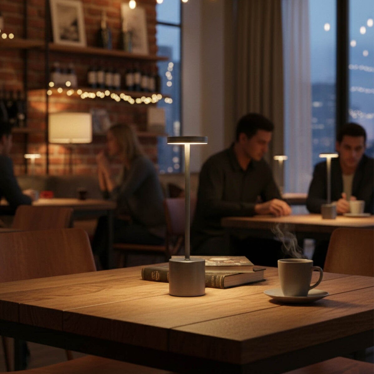 PANTHER PT-704 GÜMÜŞ USB ŞARJLI MASA LAMBASI