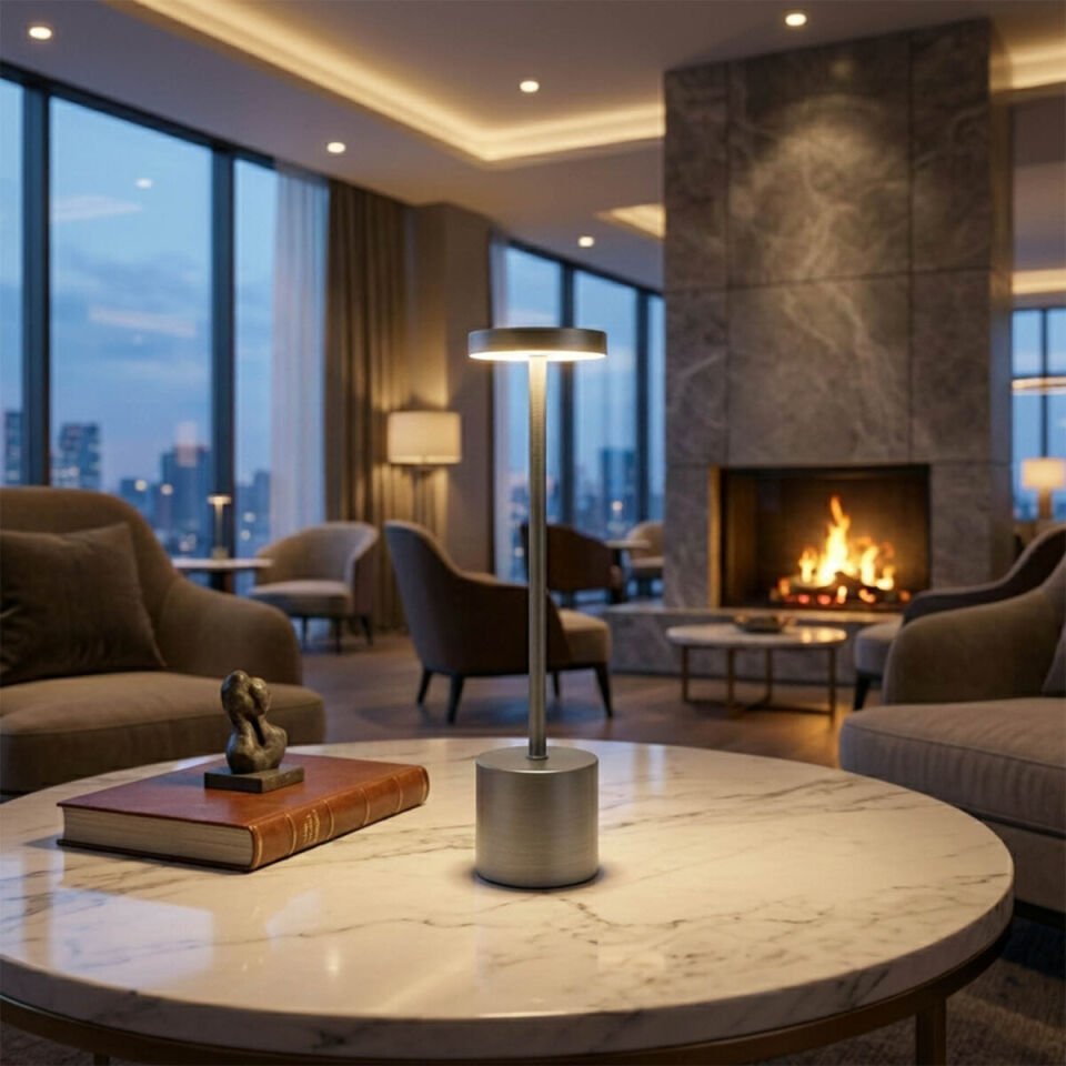 PANTHER PT-704 GÜMÜŞ USB ŞARJLI MASA LAMBASI