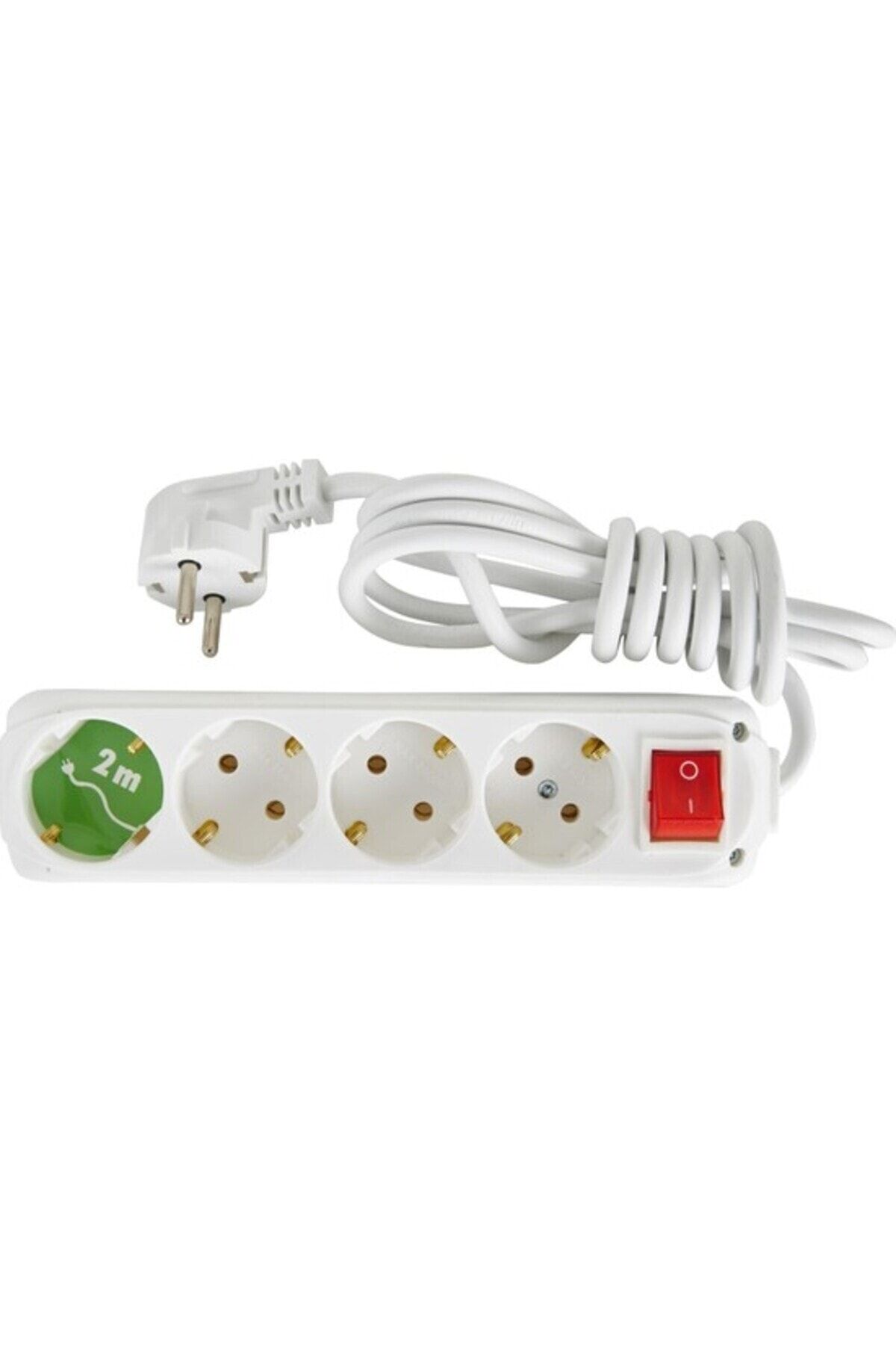 Almera 4lü 2mt Anahtarlı Topraklı Priz