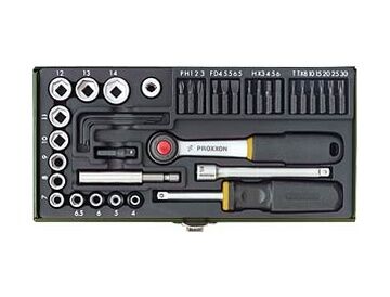 Proxxon 23070 1/4'' Cırcır Kolu 39 Parçalı Lokma Ve Bits Takımı
