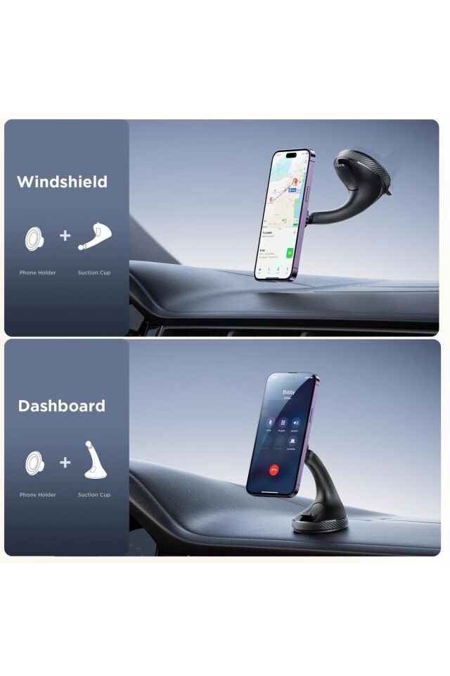 Joyroom Zs406 Vantuzlu Manyetik MagSafe Uyumlu Araba İçin Telefon Tutucu