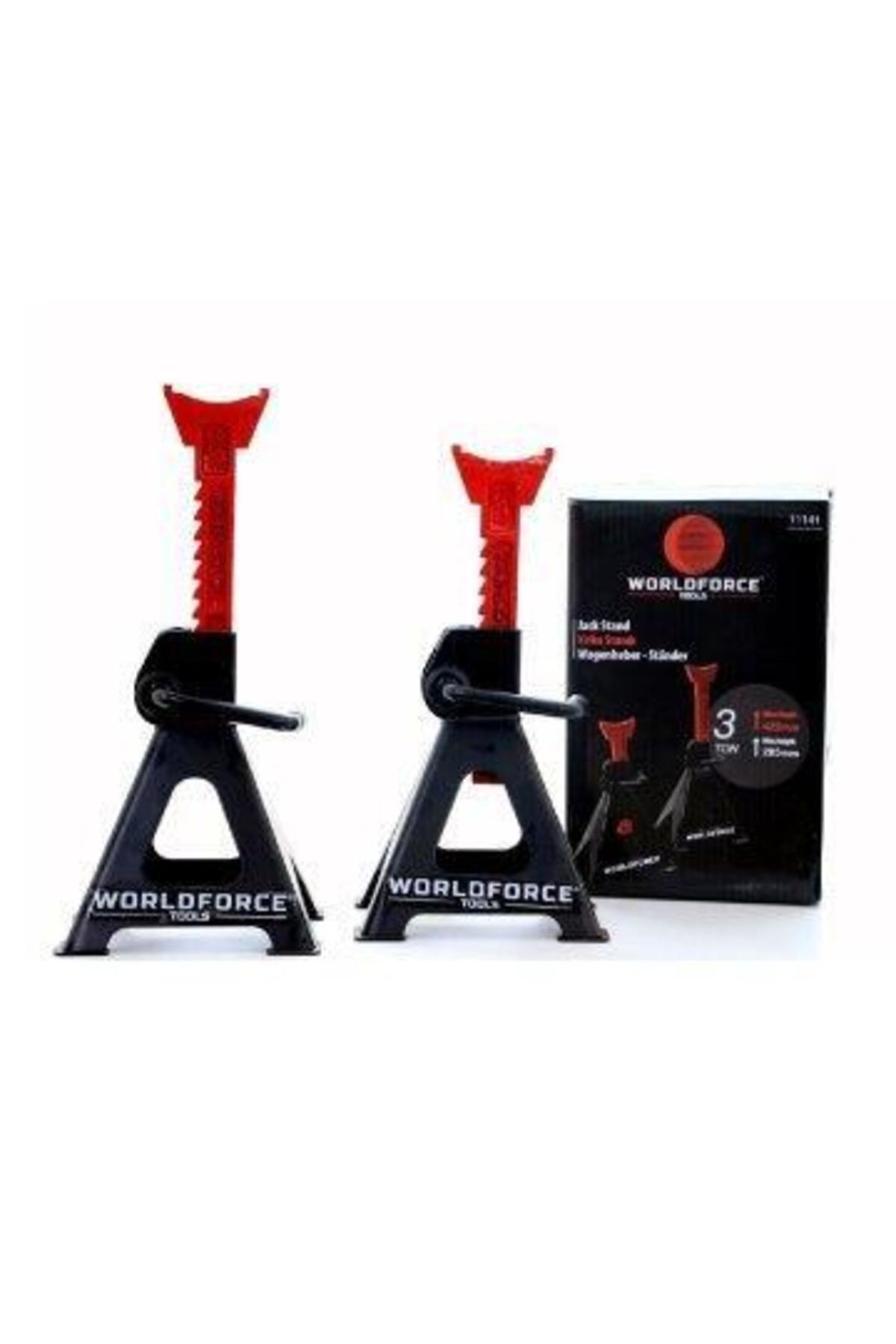 WORLDFORCE TOOLS Worldforce 3 Ton 4 Ayaklı Kriko Standı Araba Araç Sehpası 2 Adet