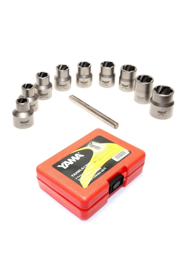 Yama Yahbls1209 9 Parça 1/2 Crmo Yıpranmış Cıvata Ve Bozuk Somun Sökme Lokma Takımı