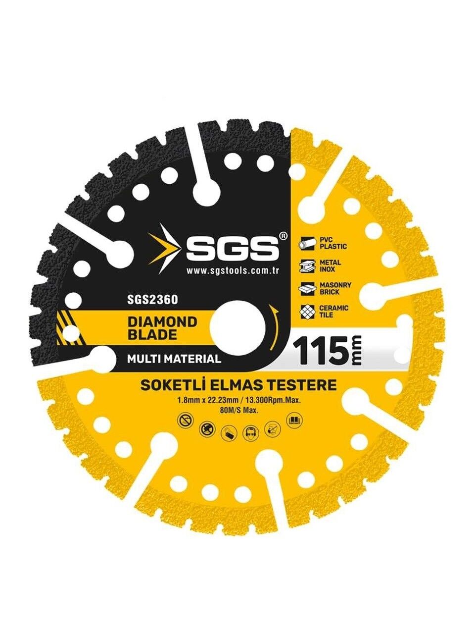 Sgs Çok Amaçlı Multı-materıal Elmas Kesme Diski 115 Mm Sgs2360