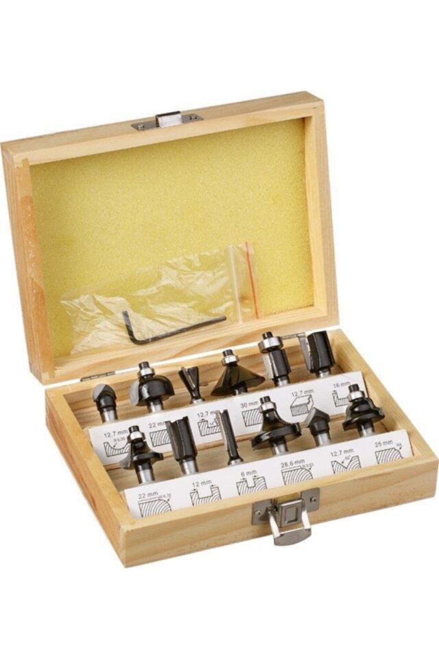 KWB Fräsersatz HM 8 mm 12-tlg Freze Bıçak Seti-8,mm 12 parça  49757290