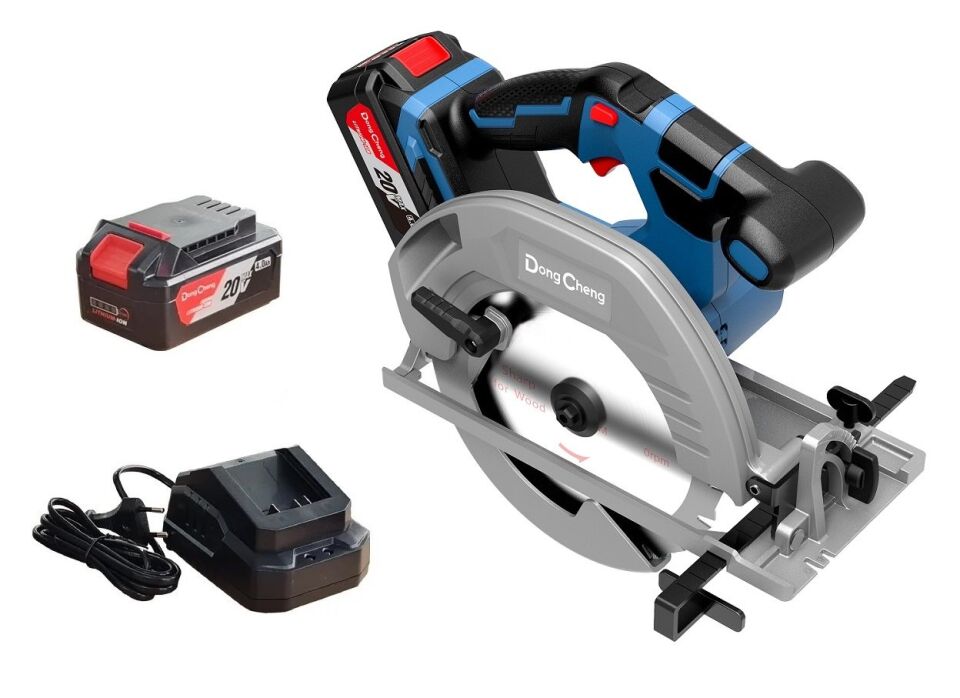 DONG CHENG DCYM02-185 Akülü Daire Testere 20 Volt 4 Amper Çift Akü