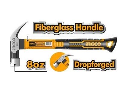 İngco Endüstriyel Fiberglass Saplı Çatal Çekiç 220G Hchd0086