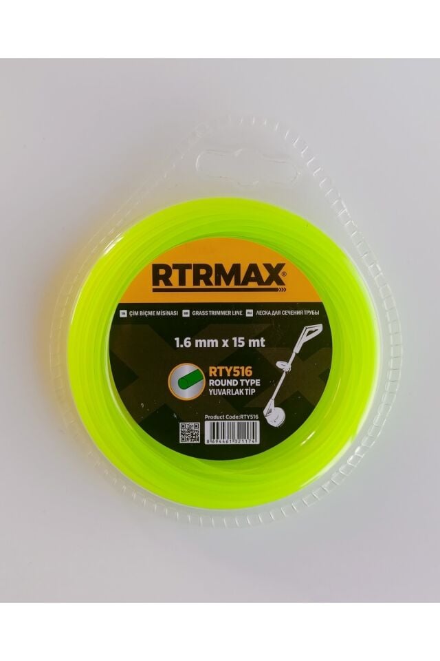 Rtrmax Rty516 Tırpan Misinası Yeşil Yuvarlak 1.6 Mmx15mt