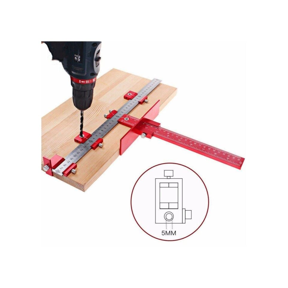 Rox Wood 0058 Delik Delme Merkezleme  Kılavuz Cetveli