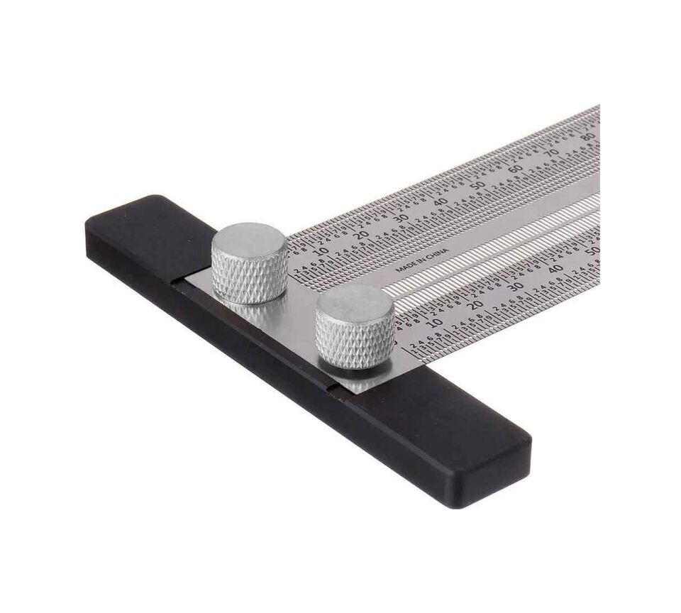 Rox Wood 0090 Hassas İşaretleme Şablon Paslanmaz T Cetvel 300 Mm