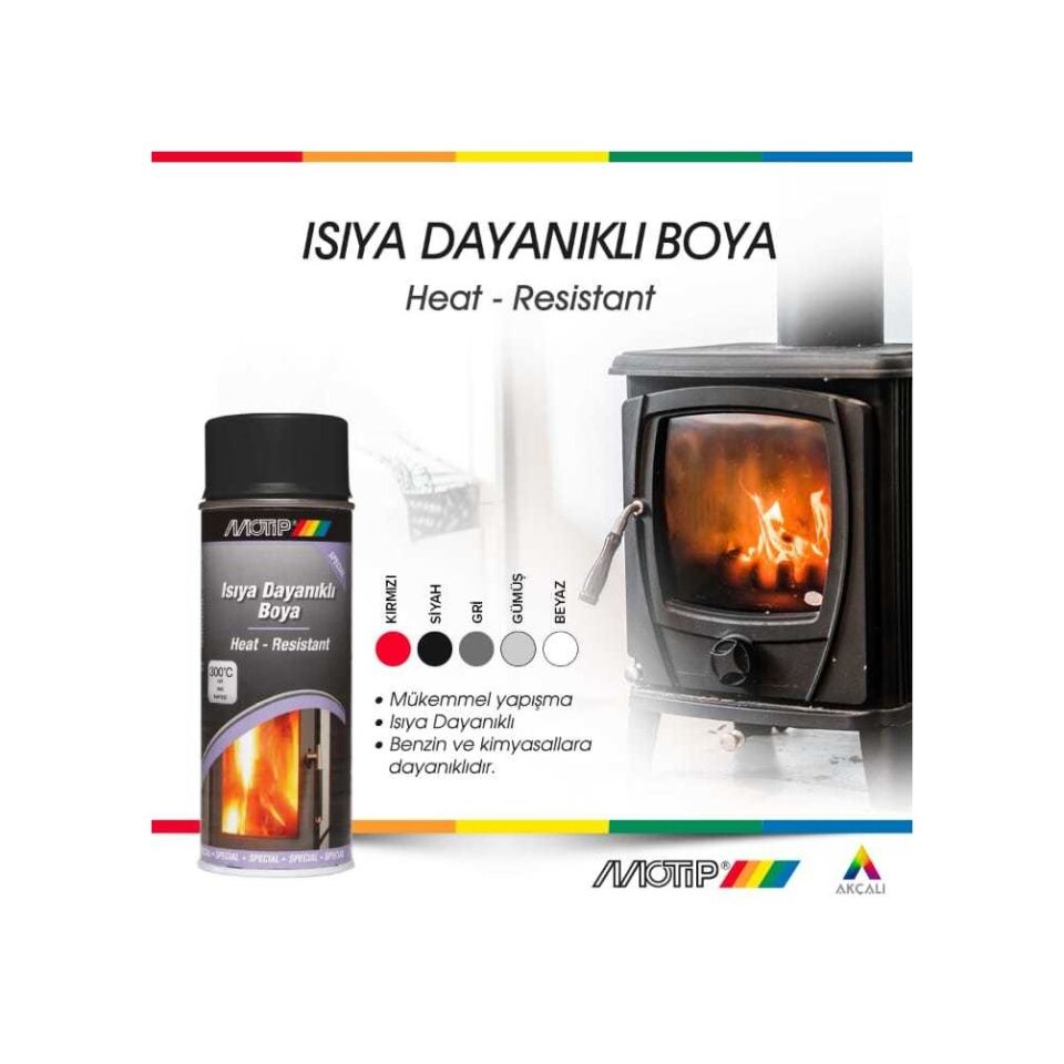 MOTİP ISIYA DAYANIKLI SPREY BOYA ANTRASİT GRİ 400 ML