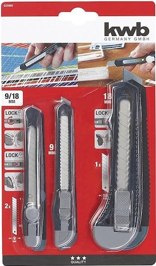 KWB MAKET BIÇAĞI SETİ 3 LÜ 025995