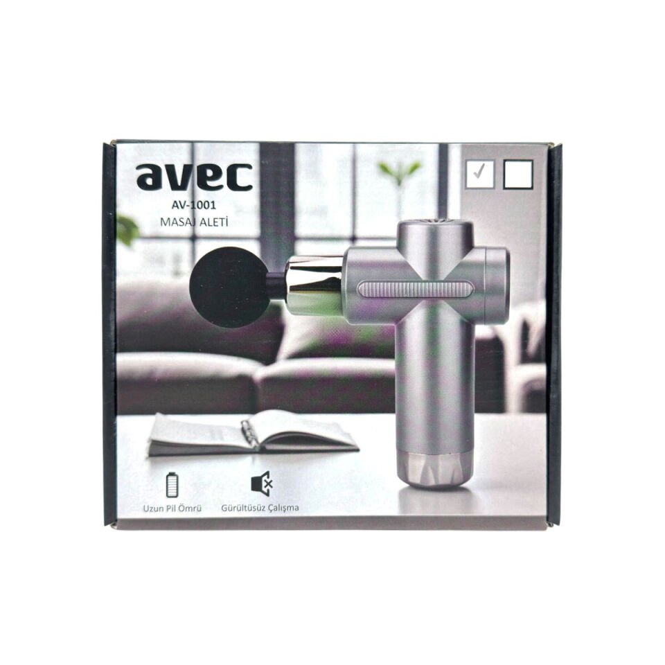 Avec AV-1001 Şarjlı Masaj Aleti 4 Başlıklı