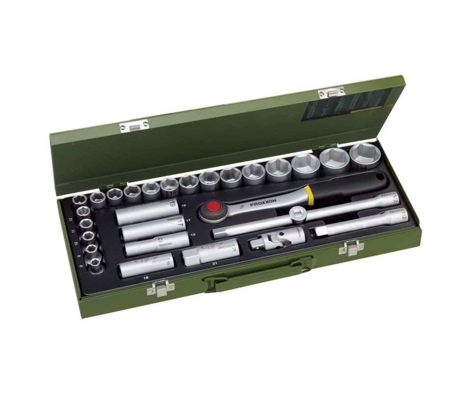 Proxxon 1/2 Cırcır Kollu 29 Parçalı Lokma Takımı 23000