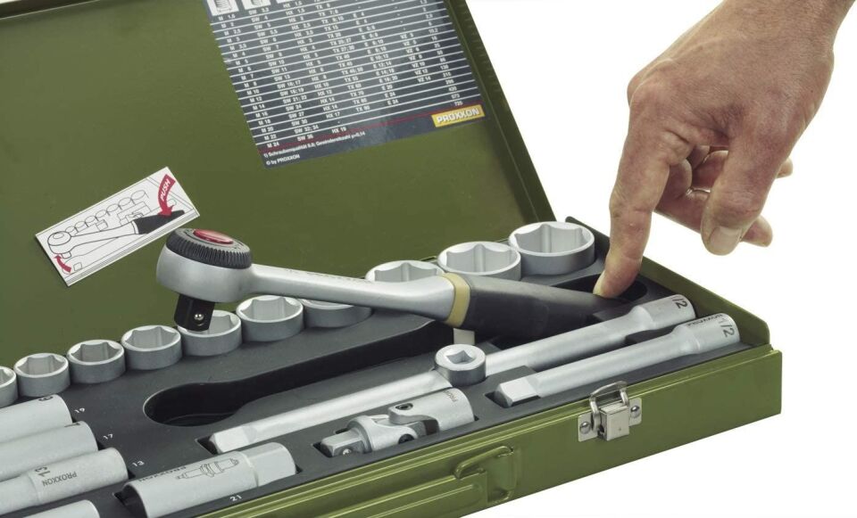 Proxxon 1/2 Cırcır Kollu 29 Parçalı Lokma Takımı 23000