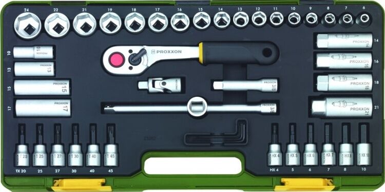 Proxxon 23282 3/8'' Cırcır Kollu 47 Parçalı Lokma Ve Bits Takımı