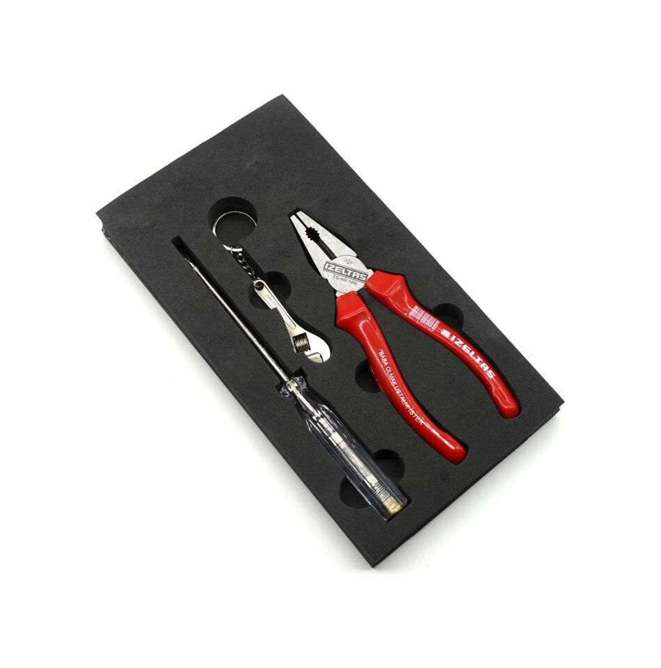 Izeltaş Pense Ve Kontrol Kalemi 2'Li Set Anahtarlıklı N11.6288