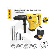 Rtrmax RTM240 Elektropnömatik Sds Max Kırıcı ve Delici 1500 W 9.0 Jul 40 mm