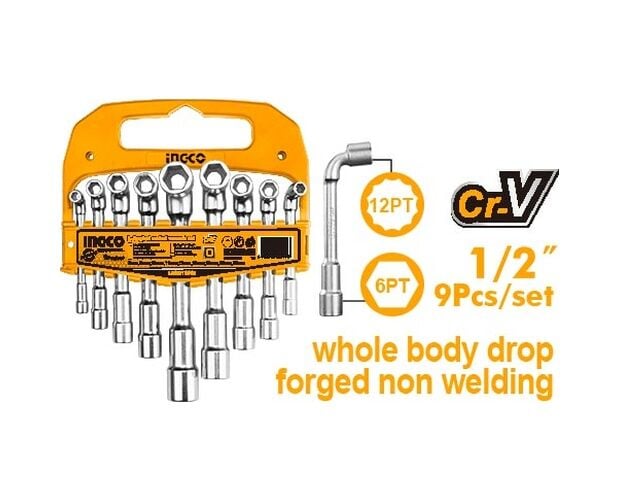 İNGCO END. 9 LU L-AÇILI LOKMA ANAHTAR SETİ LASWT0901