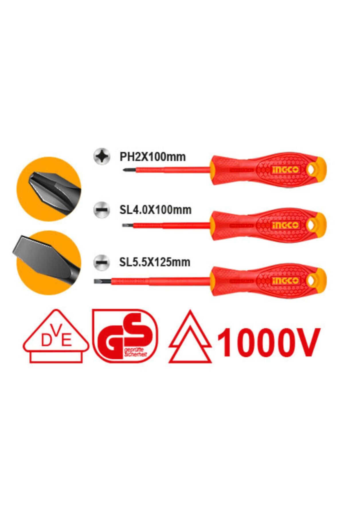 İNGCO END.3 LÜ YALITIMLI TORNAVİDA SETİ HKISD0308