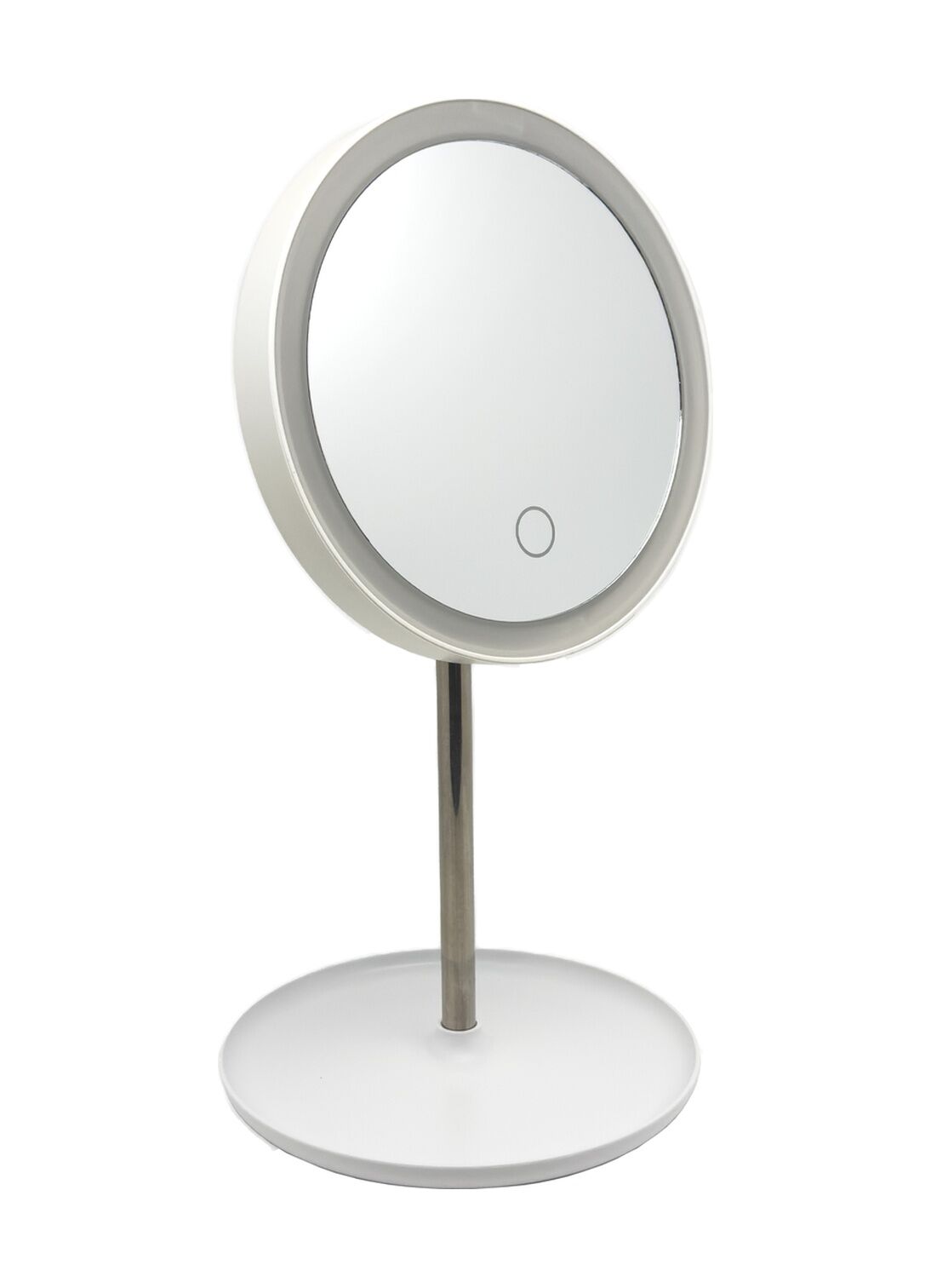 Dokunmatik Masa Üstü Şık Tasarım Işıklı Led Makyaj Aynası Beyaz