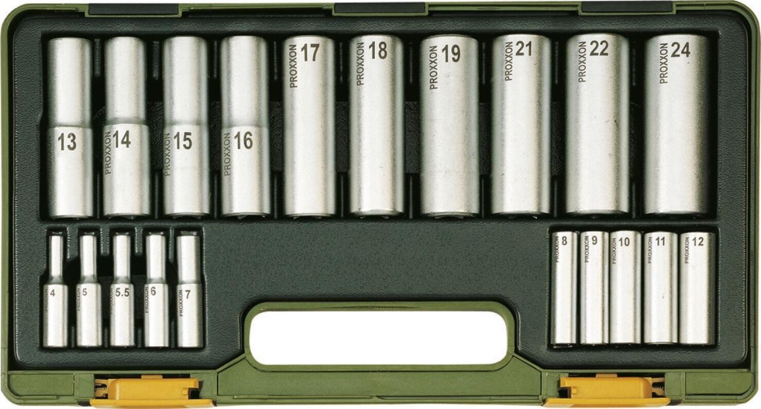 Proxxon 23292 1/4-1/2 20 Parçalı Uzun Lokma Takımı