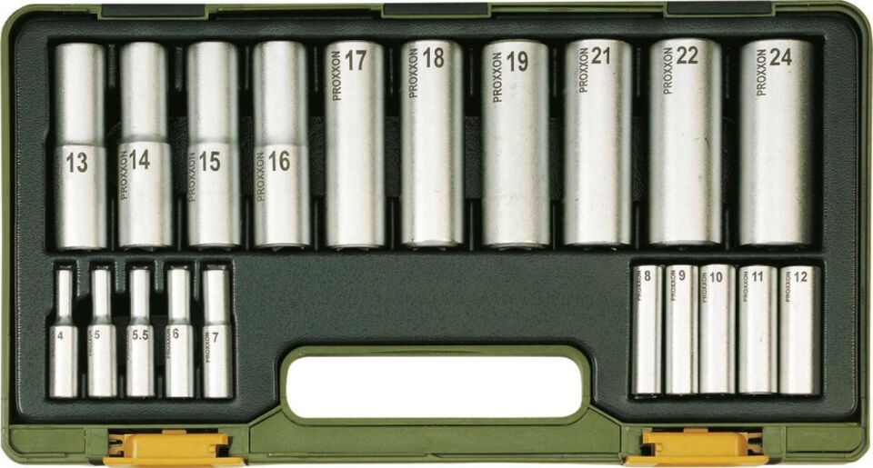 Proxxon 23292 1/4-1/2 20 Parçalı Uzun Lokma Takımı