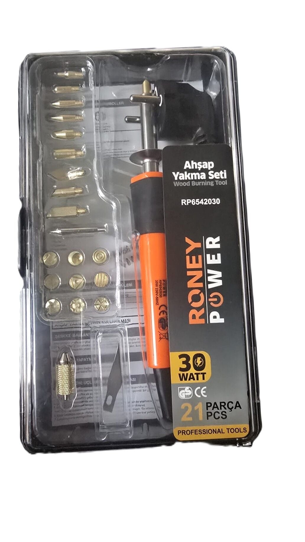 RONEY RONEY Ahşap Yakma Seti 30W 21 Parça RP6542030