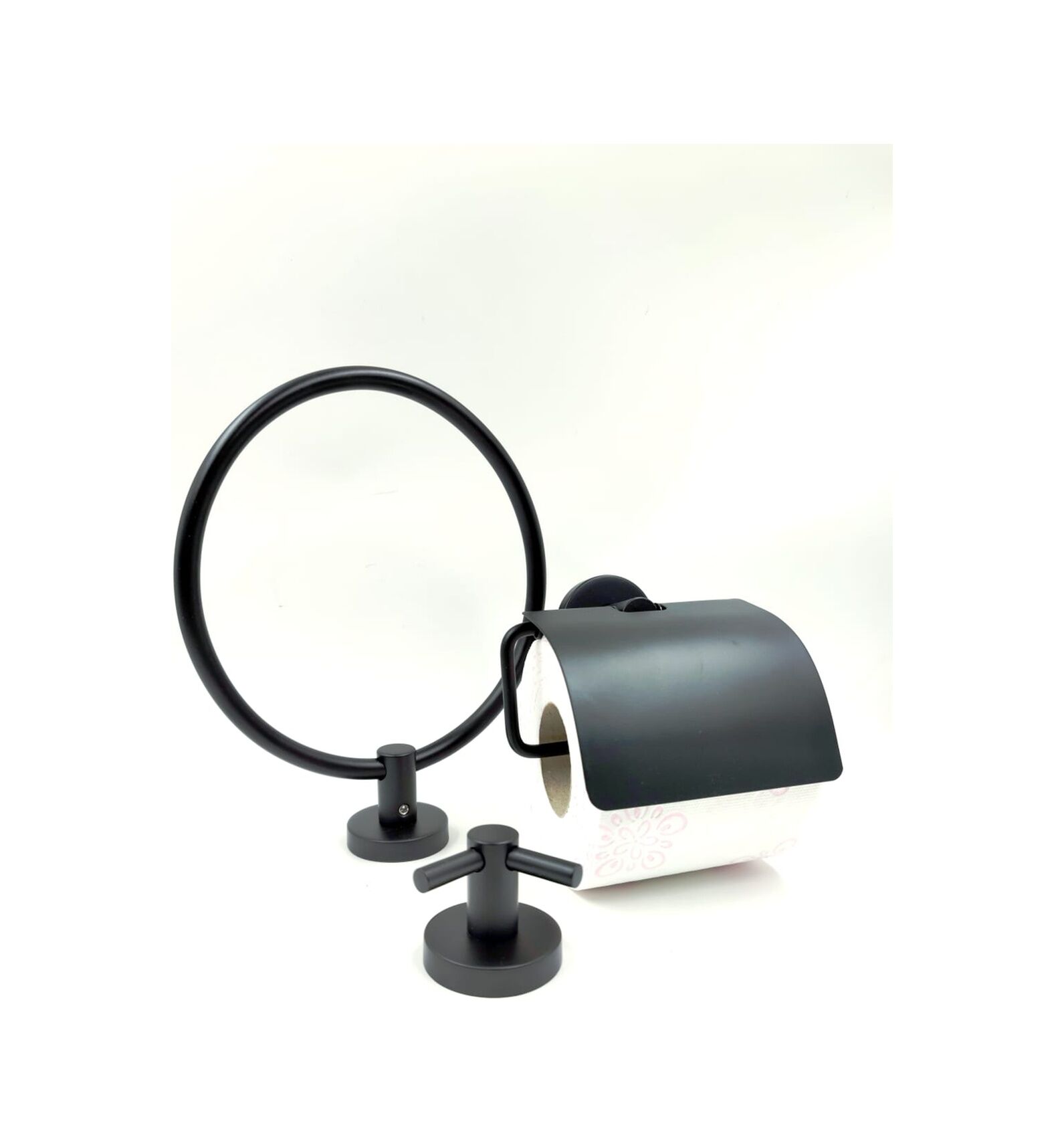 DEKOR BANYO SETİ 3 PARÇALI SİYAH F 5004