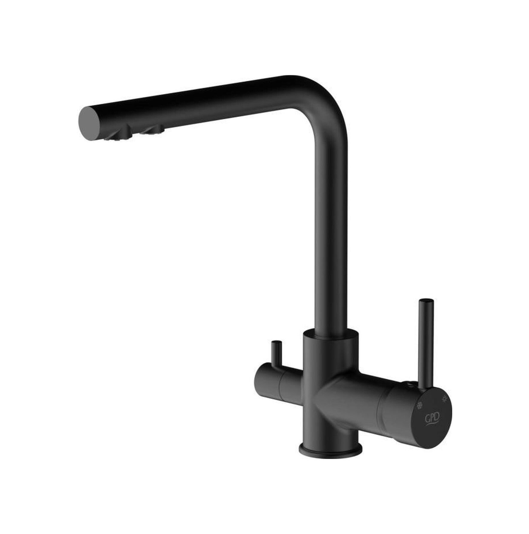 Gpd Espina Arıtma Çıkışlı Çift Akım Eviye Bataryası Siyah