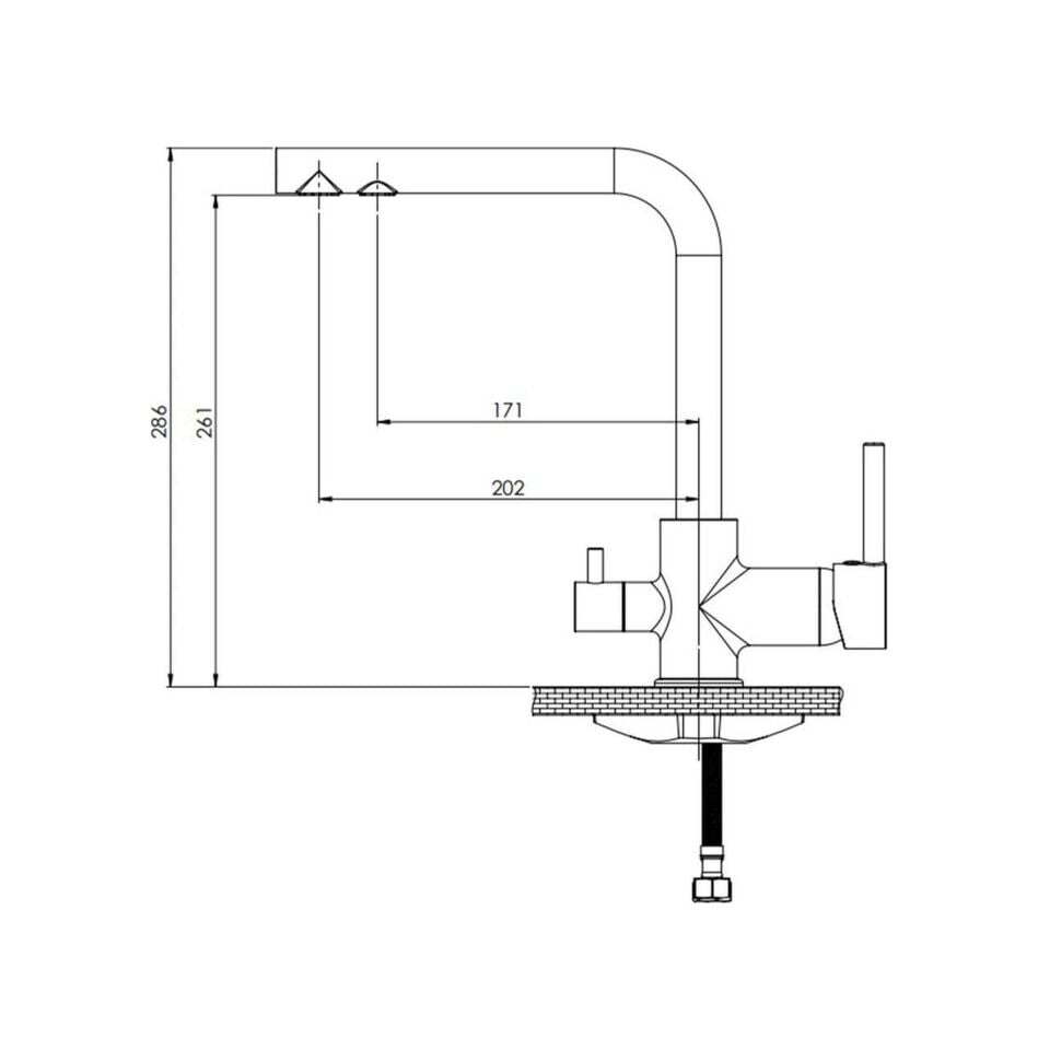 Gpd Espina Arıtma Çıkışlı Çift Akım Eviye Bataryası Siyah