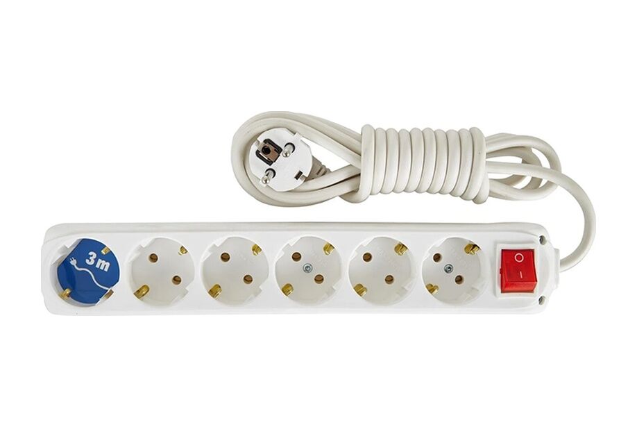 ALMERA PRİZ 6 LI ANAHTARLI 3 MT