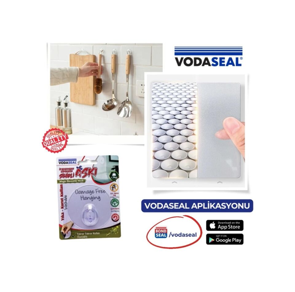 VODASEAL İZ BIRAKMADAN SÖKÜLEBİLİR YUVARLAK ASKI