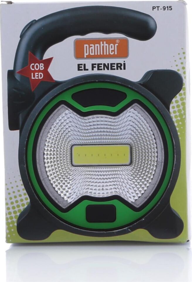 Panther Pt-915 1W Cob Led El Feneri  Pilli Siyah