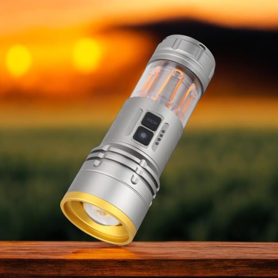 PANTHER USB ŞARJZLI EL FENERİ PT-4128